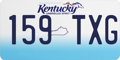 KY license plate 159TXG