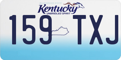 KY license plate 159TXJ