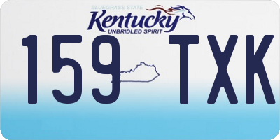 KY license plate 159TXK