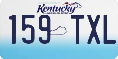 KY license plate 159TXL