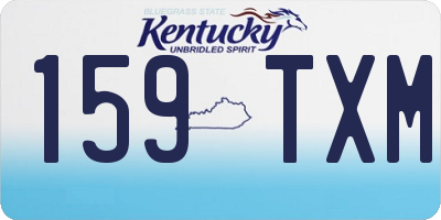 KY license plate 159TXM