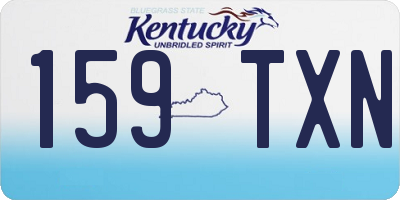 KY license plate 159TXN