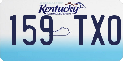 KY license plate 159TXO