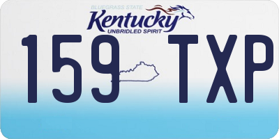 KY license plate 159TXP