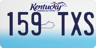 KY license plate 159TXS