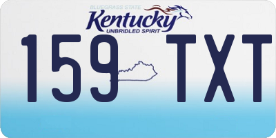 KY license plate 159TXT