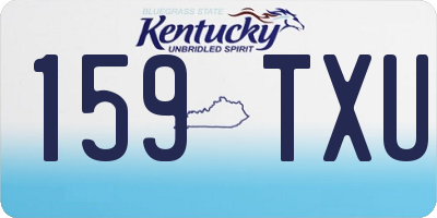 KY license plate 159TXU