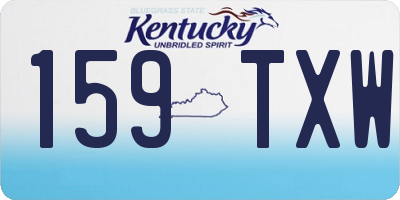 KY license plate 159TXW