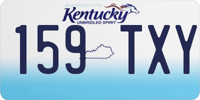 KY license plate 159TXY