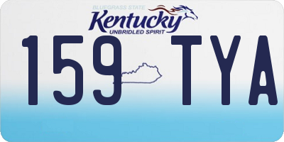 KY license plate 159TYA