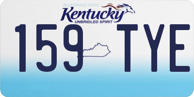 KY license plate 159TYE
