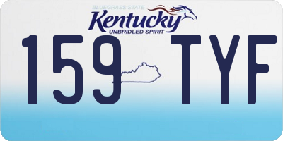 KY license plate 159TYF