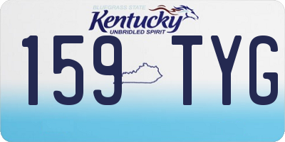 KY license plate 159TYG