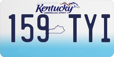 KY license plate 159TYI