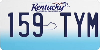 KY license plate 159TYM