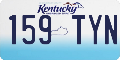 KY license plate 159TYN