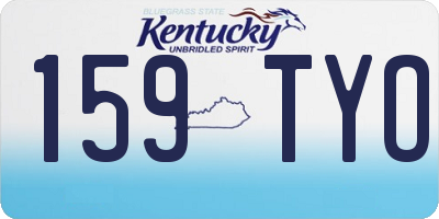 KY license plate 159TYO