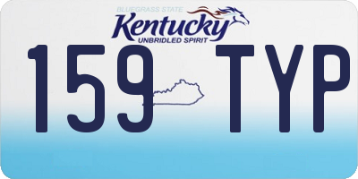 KY license plate 159TYP