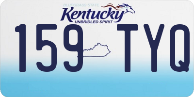 KY license plate 159TYQ
