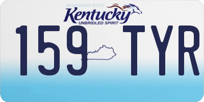KY license plate 159TYR