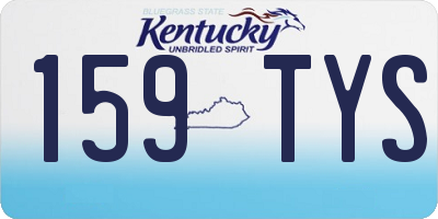 KY license plate 159TYS
