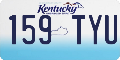 KY license plate 159TYU
