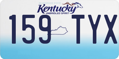 KY license plate 159TYX