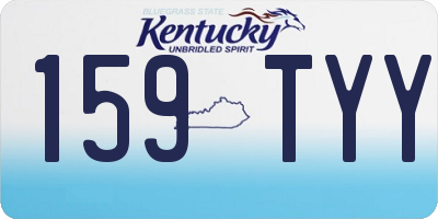 KY license plate 159TYY