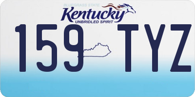 KY license plate 159TYZ