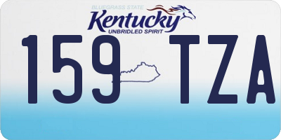 KY license plate 159TZA