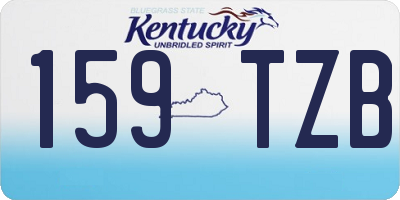KY license plate 159TZB