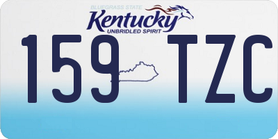 KY license plate 159TZC