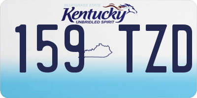 KY license plate 159TZD