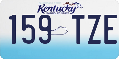 KY license plate 159TZE