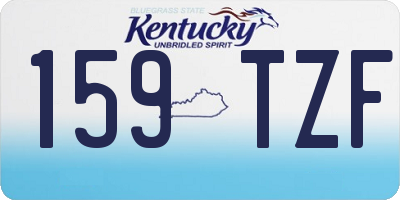 KY license plate 159TZF