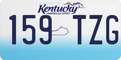 KY license plate 159TZG