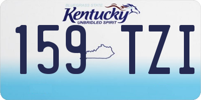KY license plate 159TZI