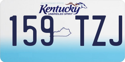 KY license plate 159TZJ