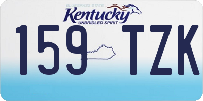 KY license plate 159TZK