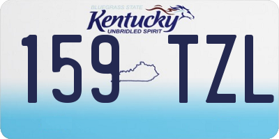 KY license plate 159TZL