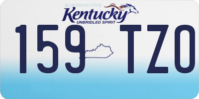 KY license plate 159TZO
