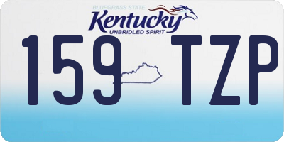 KY license plate 159TZP