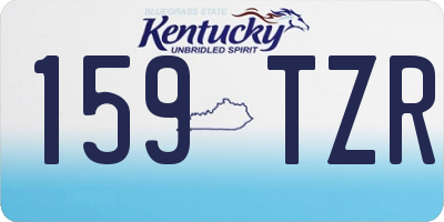 KY license plate 159TZR