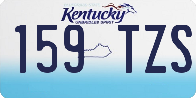 KY license plate 159TZS