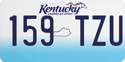 KY license plate 159TZU
