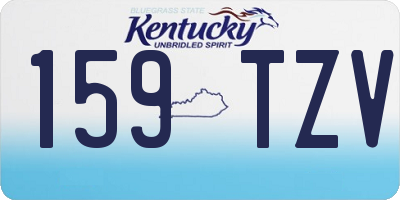 KY license plate 159TZV