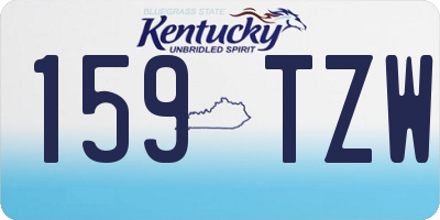 KY license plate 159TZW
