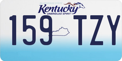 KY license plate 159TZY