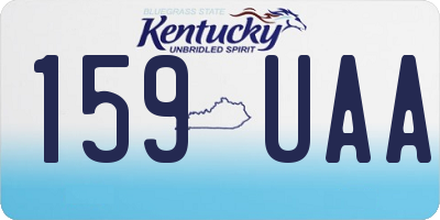 KY license plate 159UAA
