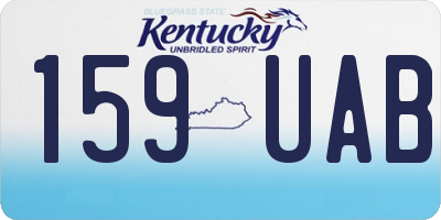 KY license plate 159UAB